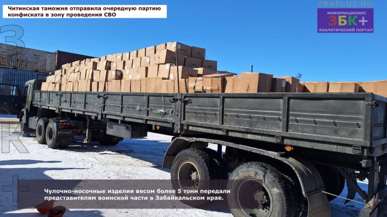 Читинская таможня передала партию конфиската на СВО
