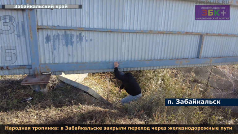 Забайкальск закрытая калитка через ЖД пути 3