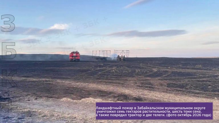 Забайкальск ландшафтный пожар близ Абагайтуя